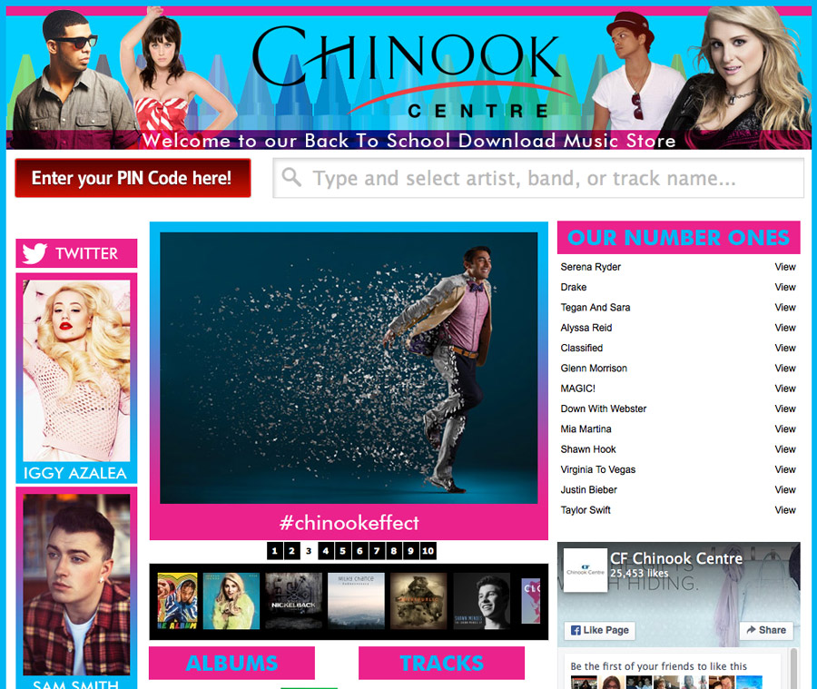 Visit the Chinook Centre download store