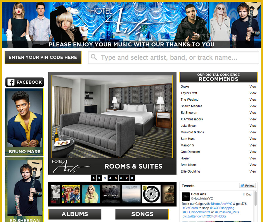 Visit the Hotel Arts download store